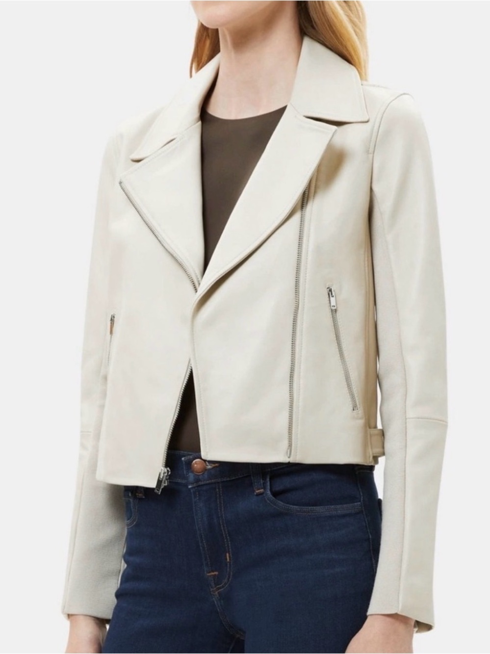 Theory 100% Lamb Leather Moto Jacket | Premium Designer